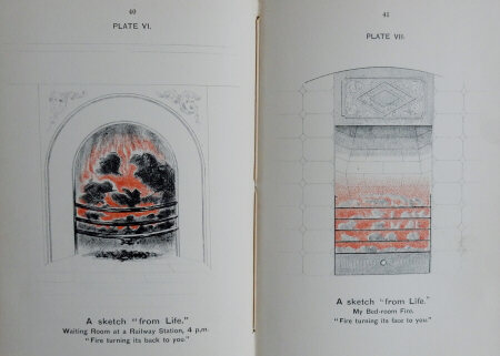 Two plates from  Teale's book describing his novel fireplace