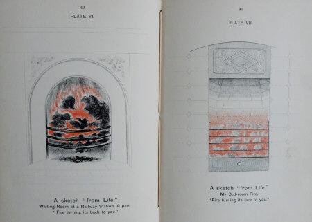 Two plates from Teale's book describing his novel fireplace